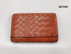 【BOTTEGA　VENETA　名刺入れ 修理】　ボッテガ・ヴェネタ｜汚れ・傷・スレ・色褪せ修正とコバ再生