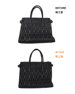 FURLAバッグ修理・補修　フルラ　スレ傷・色あせをリカラーで再生　BEFORE AFTER　ビフォーアフター