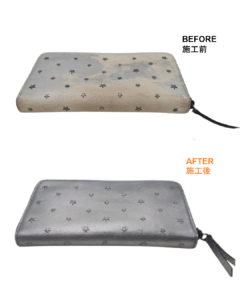 JIMMY CHOO（ジミーチュウ）財布修理｜箔剥がれリカラー補修　BEFORE　AFTER　ビフォーアフター