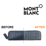 MONTBLANC（モンブラン）ペンケース修理｜色落ち・スレ傷をリカラー　BEFORE AFTER　ビフォーアフター