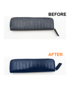 MONTBLANC（モンブラン）ペンケース修理｜色落ち・スレ傷をリカラー　BEFORE AFTER　ビフォーアフター
