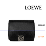 LOEWE(ロエベ)三つ折り財布のリカラー施工前後