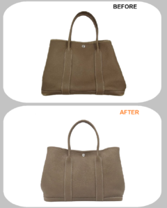 HERMES（エルメス）バッグ修理　ガーデンパーティのスレ・色落ち・くすみをリカラーBEFORE AFTER