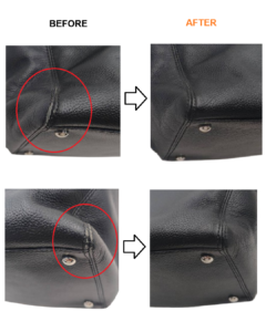 シャネルバッグ修理　エグゼクティブトートバッグのスレ傷をリカラー補修　BEFORE AFTER　ビフォーアフター