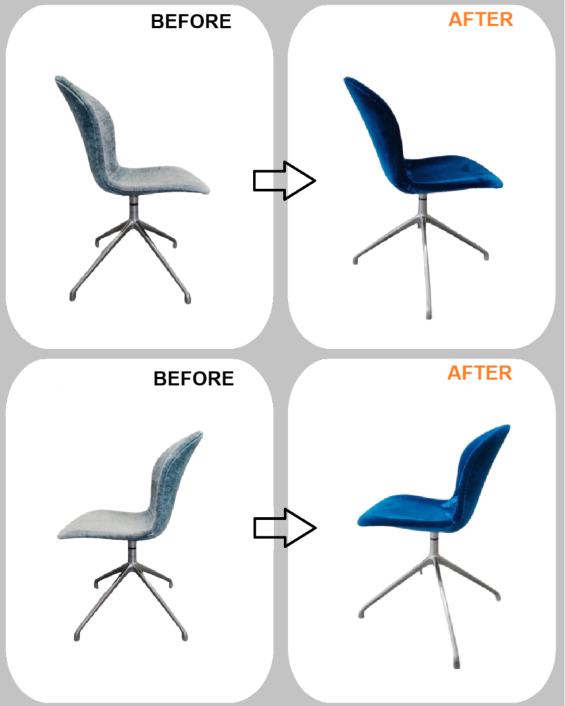 BoConcept（ボーコンセプト）椅子張り替え】ダイニングチェア　BEFORE AFTER　ビフォーアフター