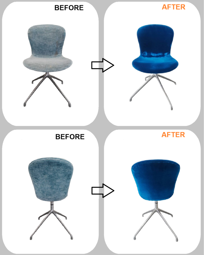 BoConcept（ボーコンセプト）椅子張り替え】ダイニングチェア　BEFORE AFTER　ビフォーアフター